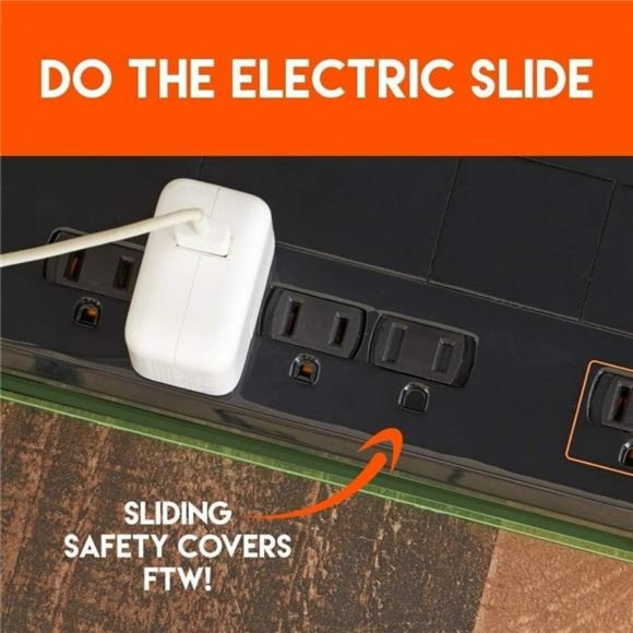 PowerPad 12 Outlet Surge Protector Power Strip with 3420J of Surge Protection - Picture 5 of 7